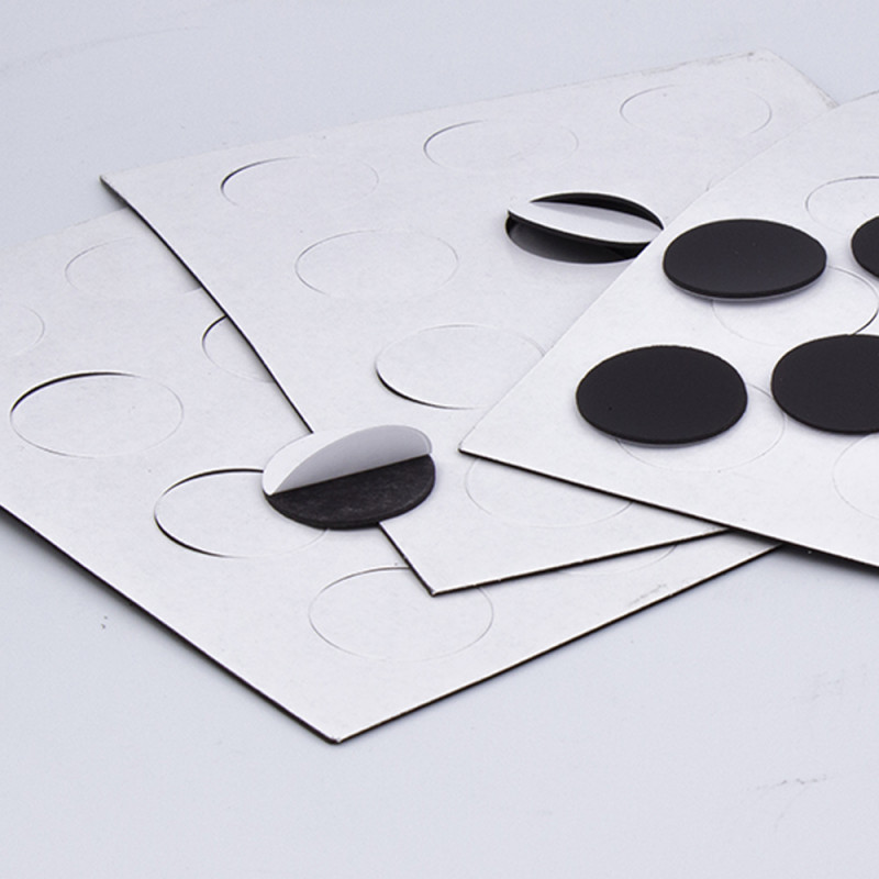 Pastilles magnétiques rondes Épaisseur 1.5mm - Auto-adhésives prédécoupées