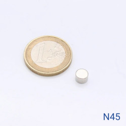Aimant Néodyme Disque N45 Ø6x4mm