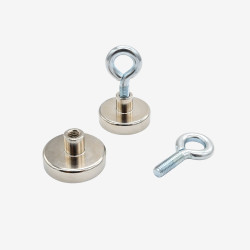 Aimant en pot avec œillet Ø32