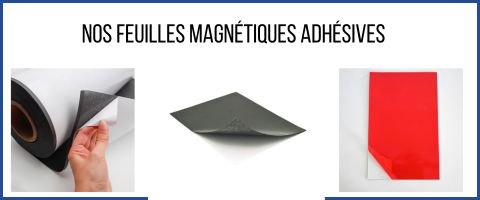 feille magnétique adhésive