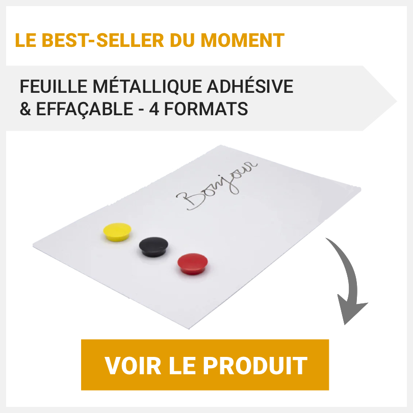 Feuille Métallique adhésive et effaçable