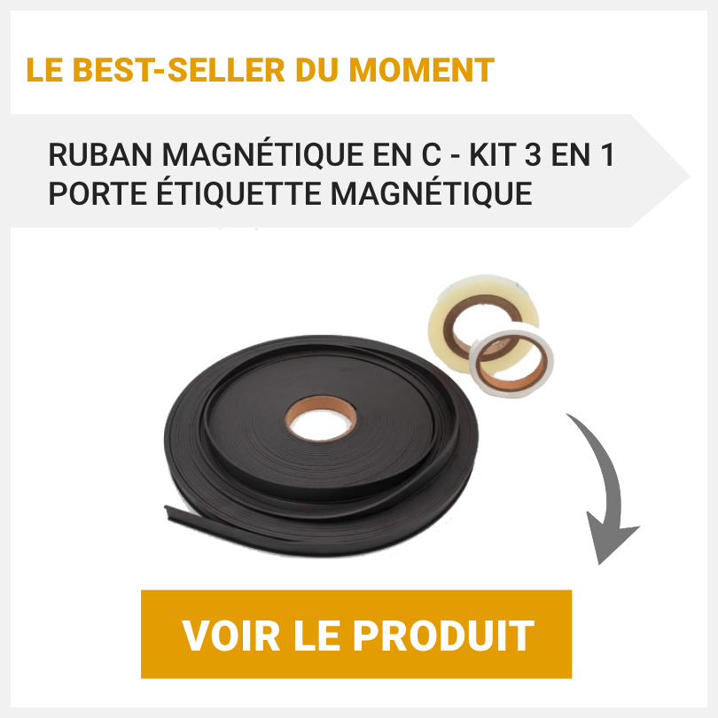 Ruban magnétique en C pour étiquettes