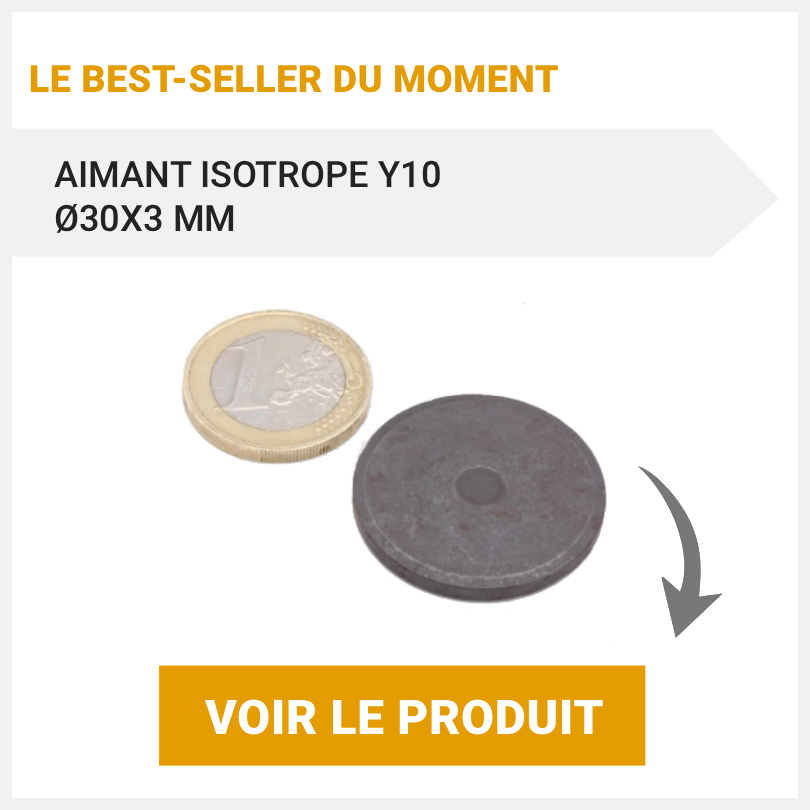 Aimant isotrope 30x3 mm