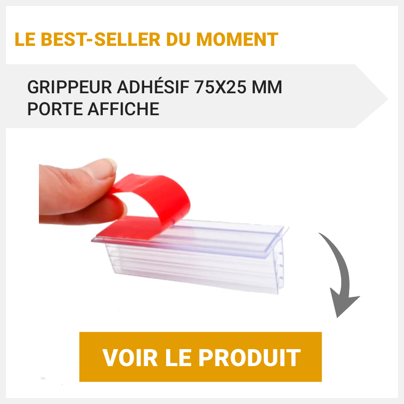 Grippeur adhésif réutilisable pour affiche