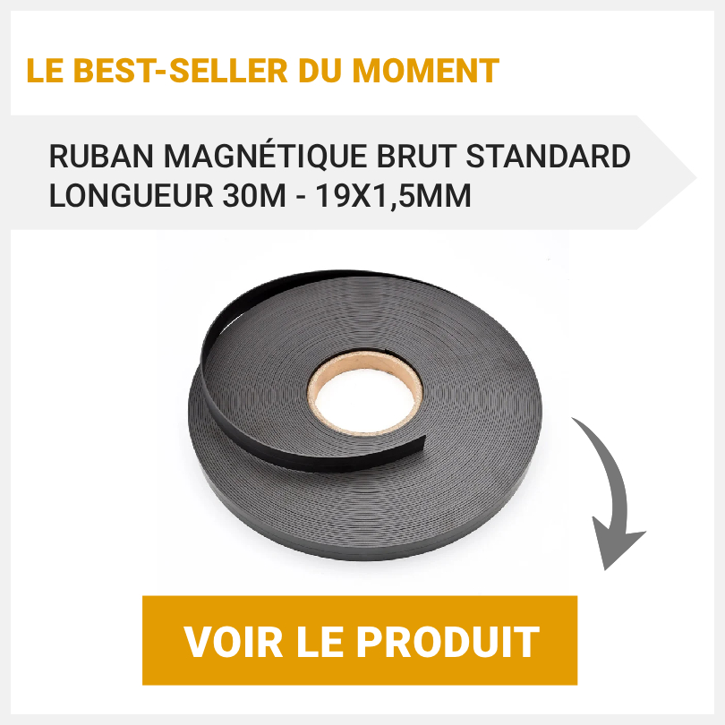 Ruban Magnétique Brut Standard 30m - 19x1,5mm